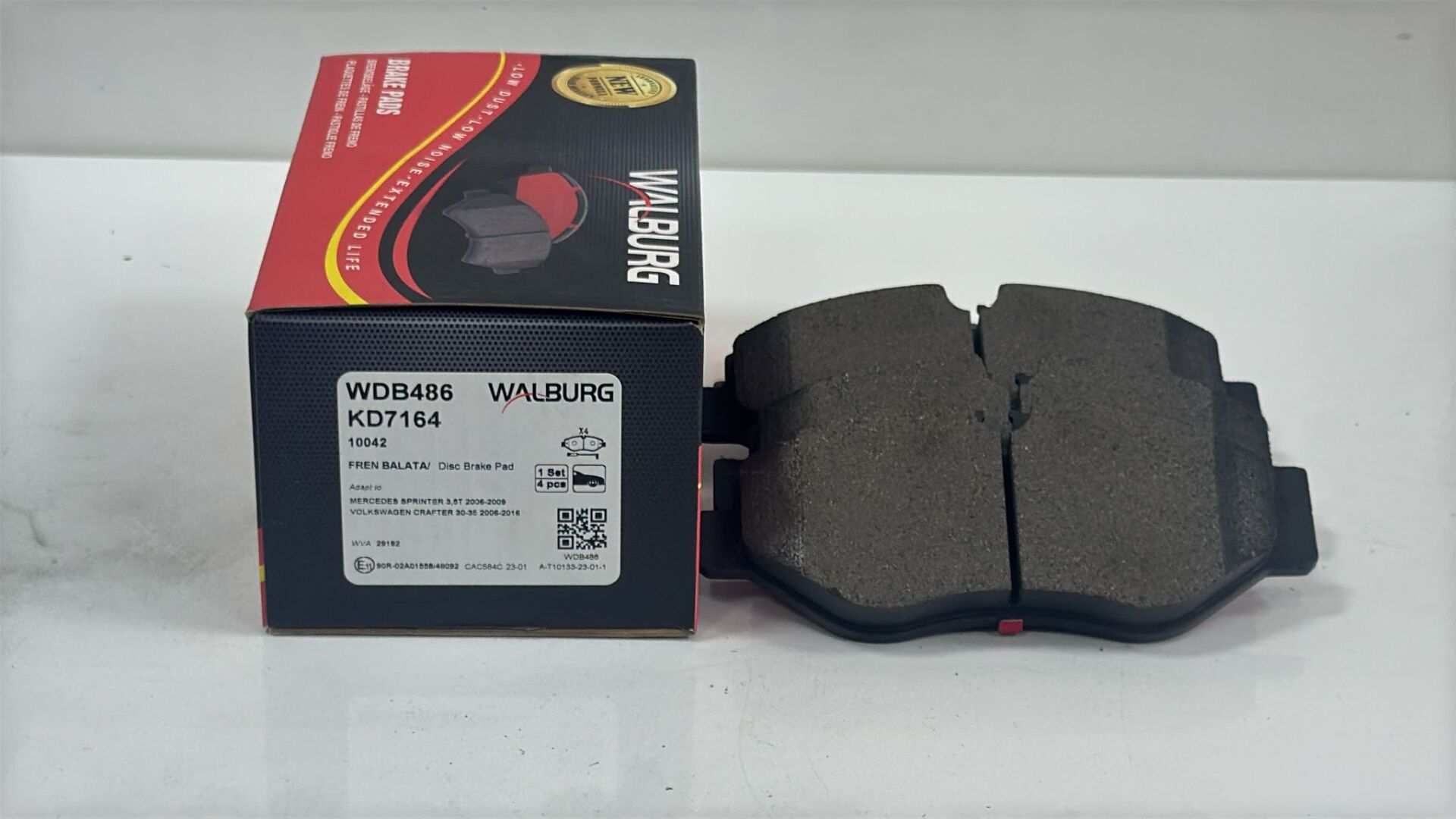 SPRİNTER CRAFTER ÖN BALATA WALBURG - WDB486 A0054205220, 2E0698151E, 2E0698151B, 2E0698151, 9064210400, 9064210010, 54205220, 54202120, 44208320, 64208420